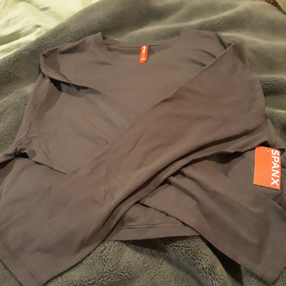 SPANX Charcoal Long Sleeve Shirt